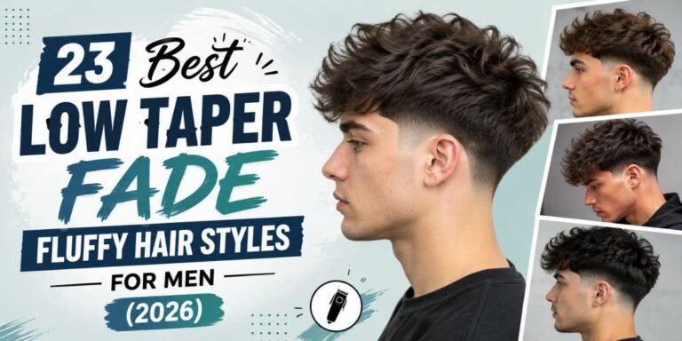 23 Best Low Taper Fade Fluffy Hair Styles for Men (2026)