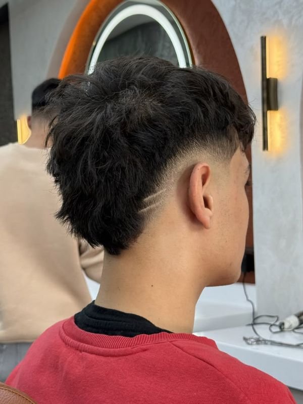 Burst Fade Boys Mullet Haircut