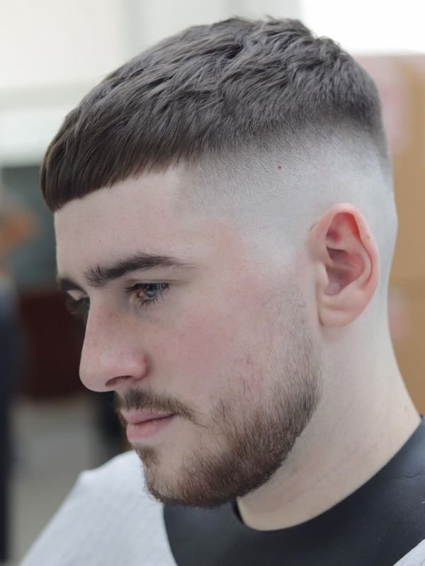 Caesar Cut with Low Taper Fade