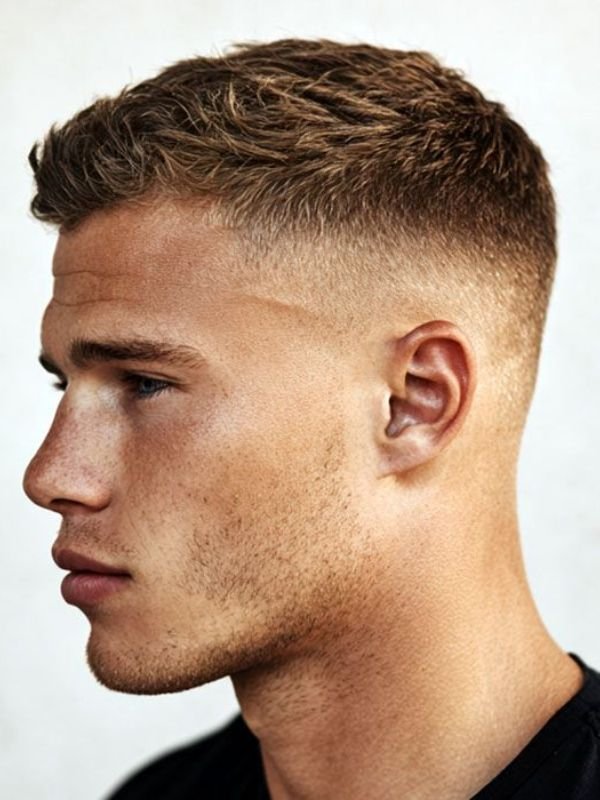 Crew Cut with Low Taper Fade