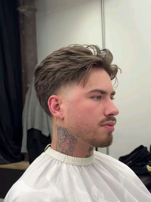 Disconnected Low Taper Fade with French Crop
