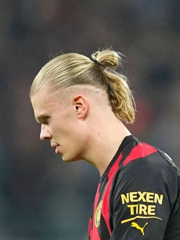 Erling Haaland – Long Ponytail with Shaved Sides