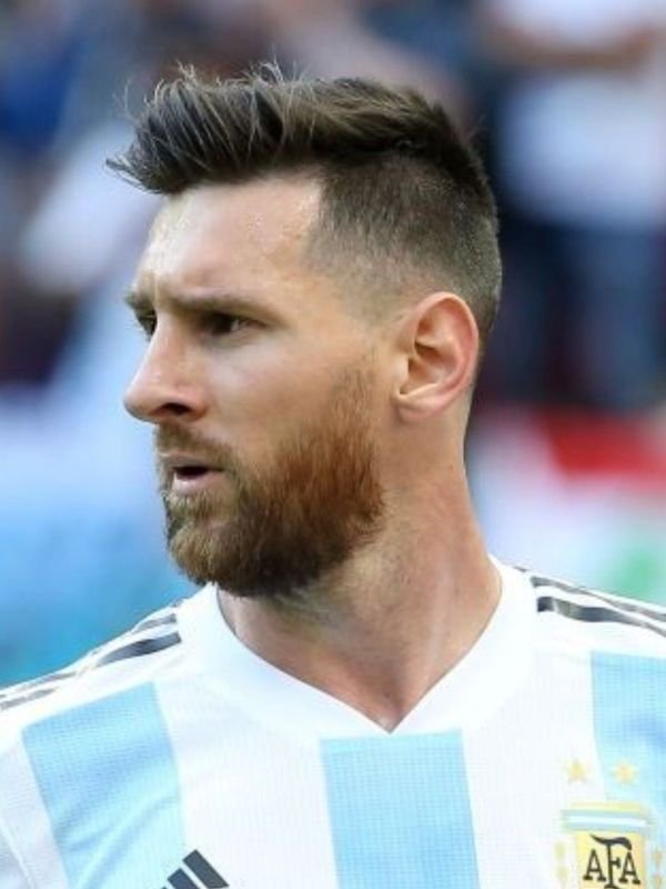 Lionel Messi – Spiky Crew Cut with Taper Fade