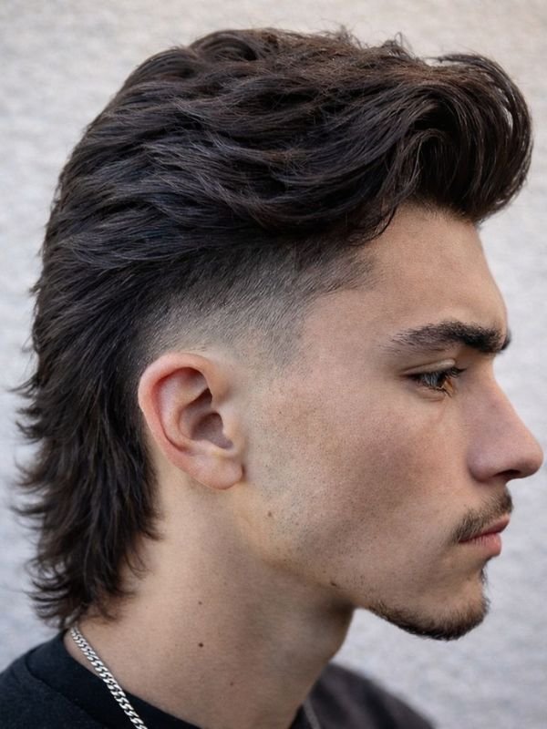 Long Boys Mullet Haircut