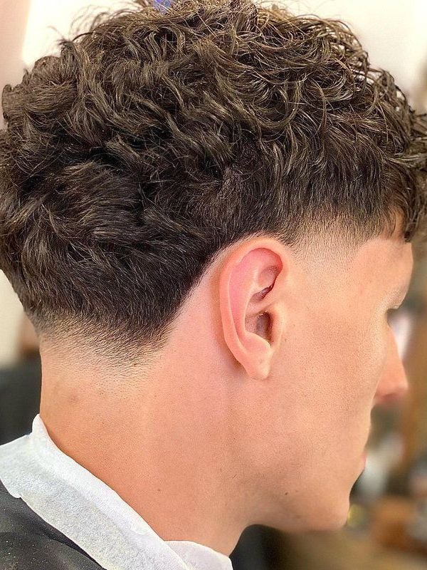 Low Taper Buzz Cut for Curly Hair