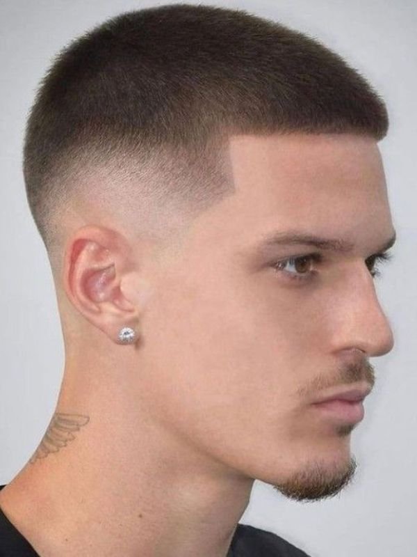 Low Taper Buzz Cut with Beard