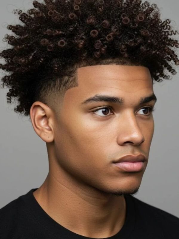 Low Taper Fade Afro (Classic Voluminous Look)