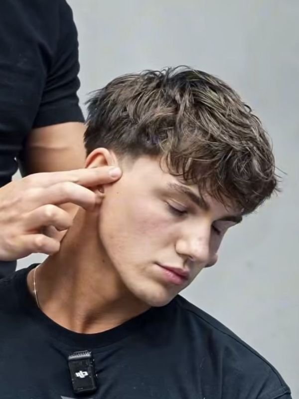 Low Taper Fade Casual Fringe