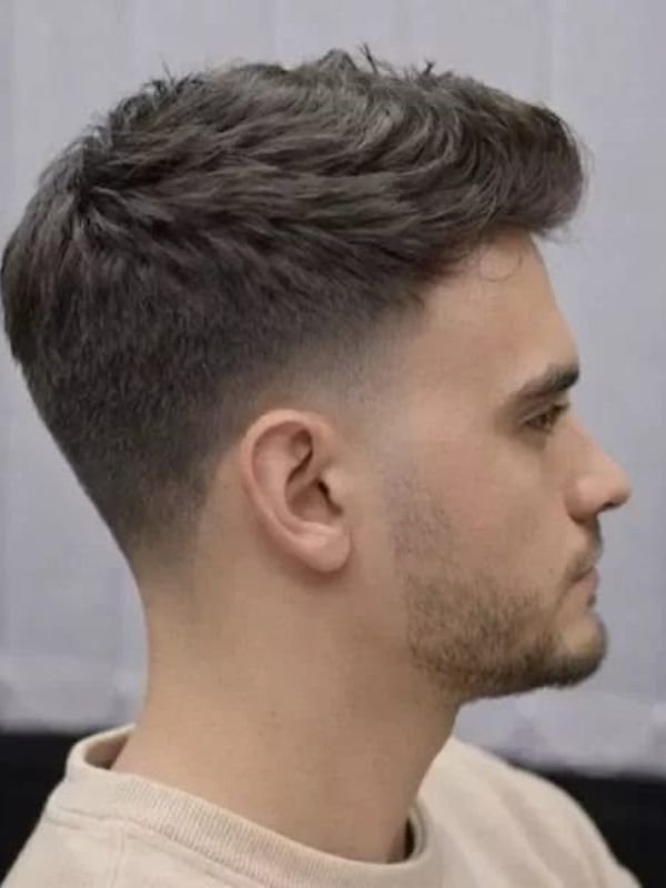 Low Taper Fade Fringe with Beard