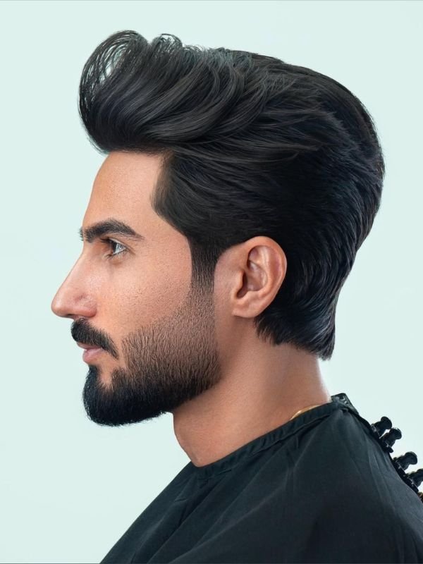 Low Taper Fade Mullet with Messy Hair