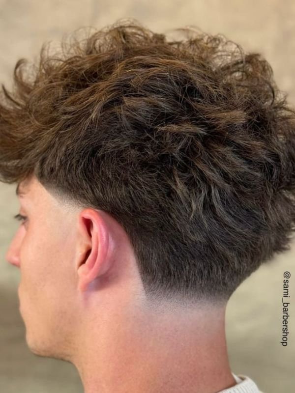 Low Taper Fade Side Swept Fringe