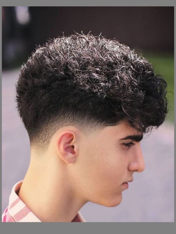Low Taper Fade Wavy Fringe