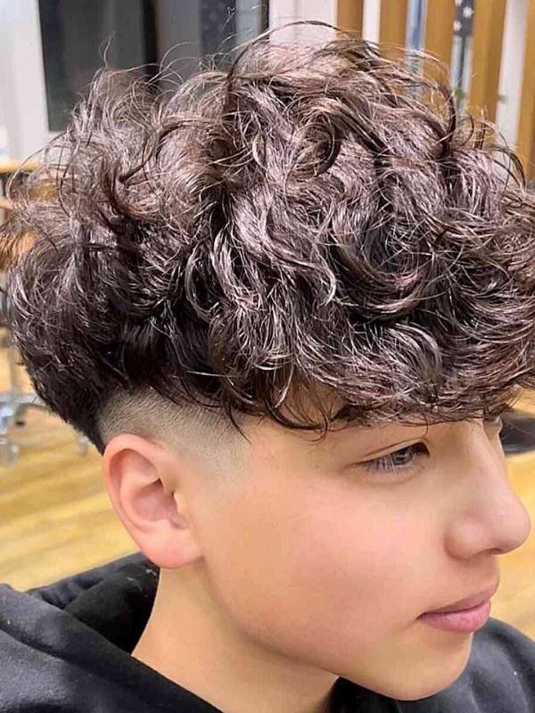 Low Taper Fade With Fluffy Curls