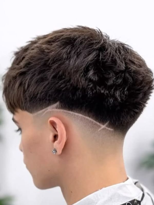 Low Taper Fade with Line Up