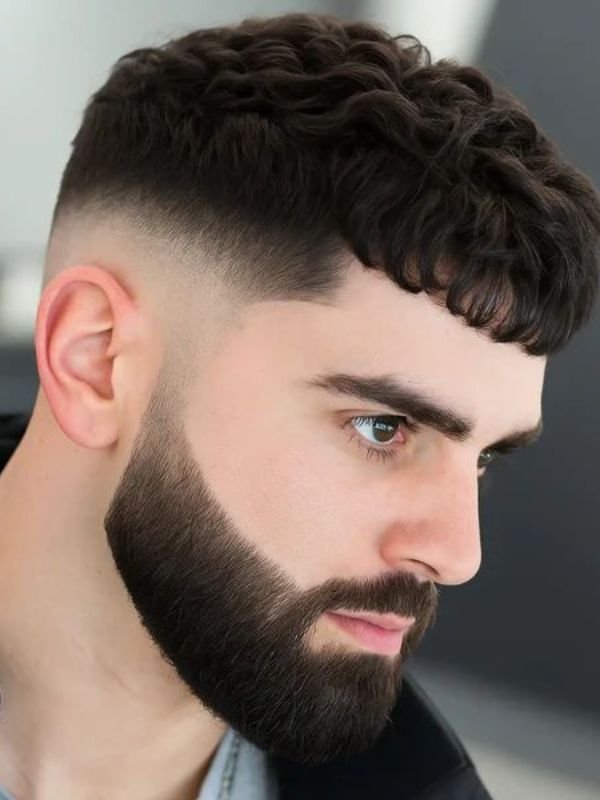 Low Taper Fade with Textured Fringe