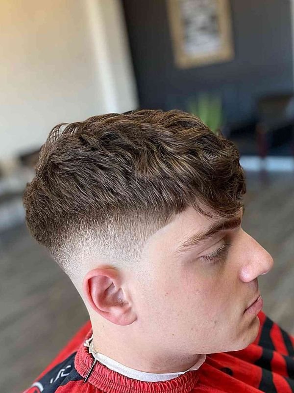 Messy French Crop Low Taper Fade