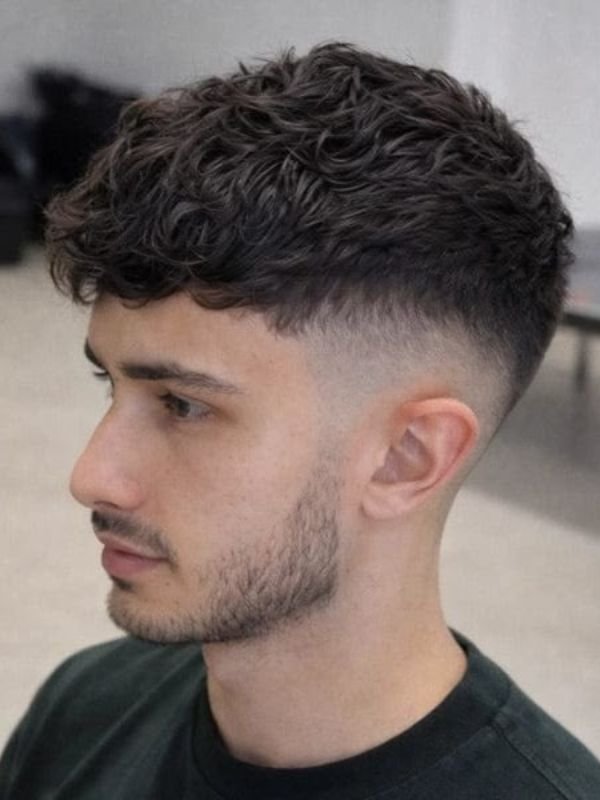 Mid Taper Fade Fluffy Hair