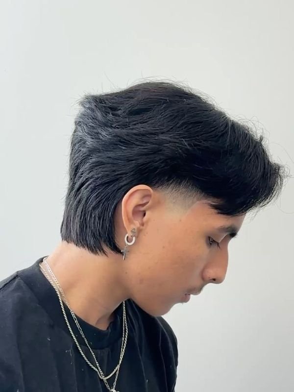 Mid Taper Fade Mullet