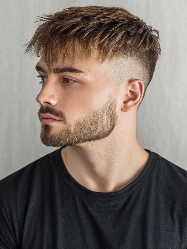 Minimalist Crop Top with Low Taper Fade