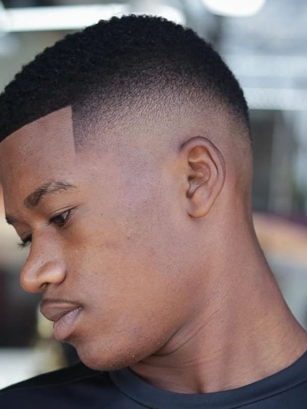 Short Buzz Cut with Low Taper Fade for Black Men