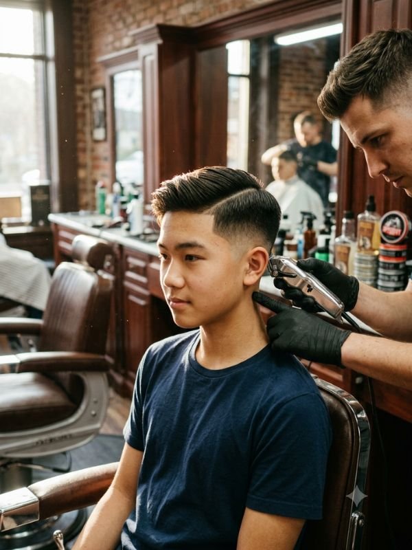 Side Part with Low Taper Fade