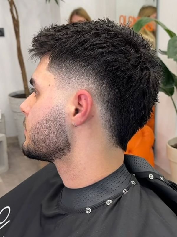 Textured Crop Mid Fade Contrast