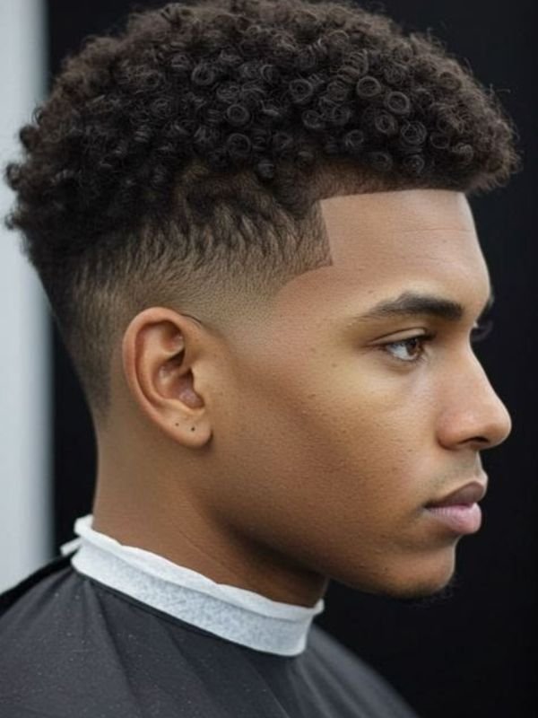 Textured Top Low Taper Fade for Black Men