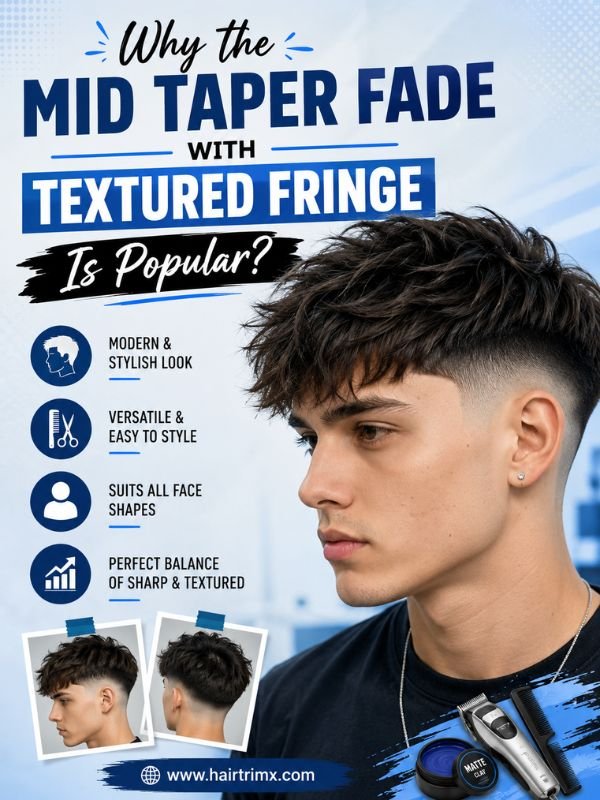 Why the Mid Taper Fade with Textured Fringe Is Popular