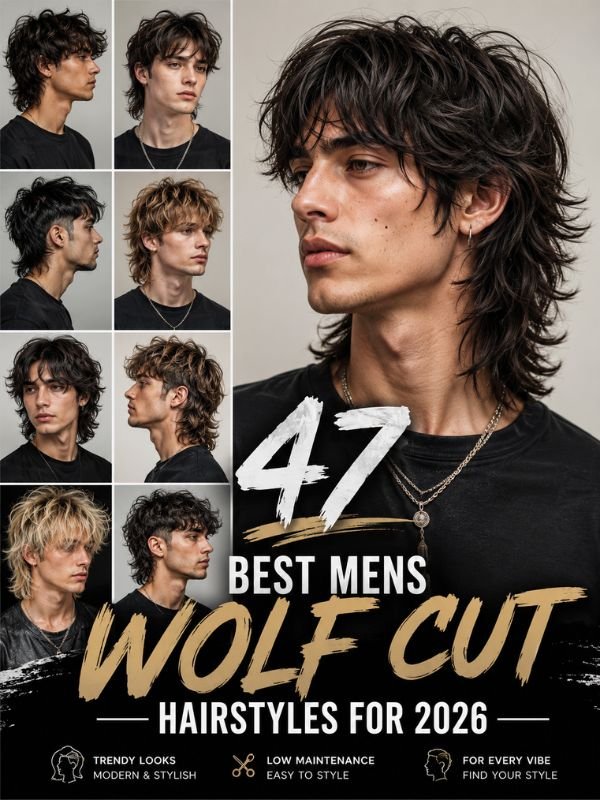 47 Best Mens Wolf Cut Hairstyles for 2026