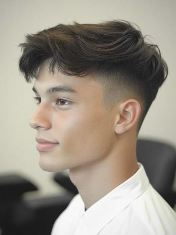 Blowout Taper Textured Fringe Straight Hair