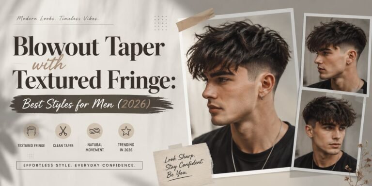 Blowout Taper with Textured Fringe Best Styles for Men (2026)