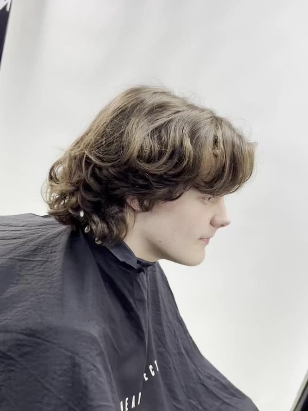 Blowout Taper with Textured Fringe Long Hair