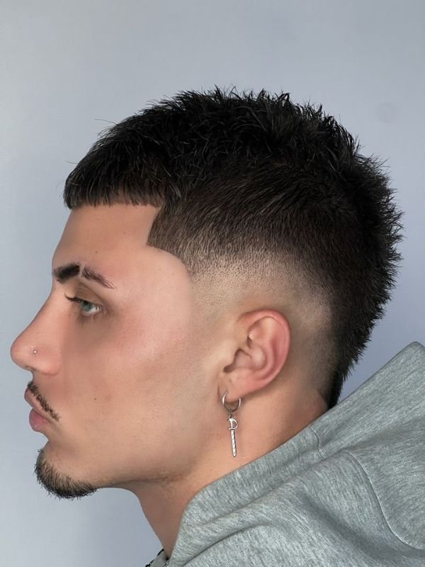 Burst Fade Caesar Cut