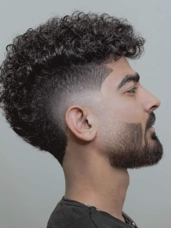 Burst Fade Curly Hair