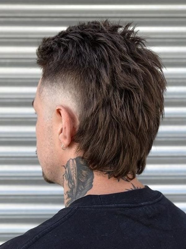 Burst Fade Mullet