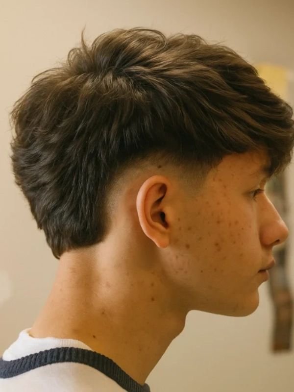 Burst Fade Straight Hair