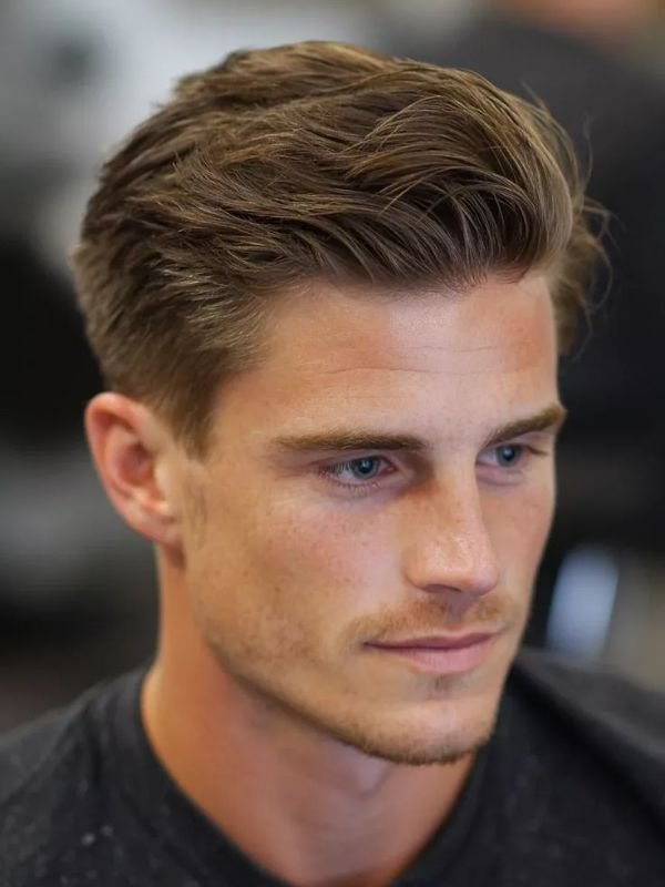 Classic Low Taper Fade Quiff Haircut
