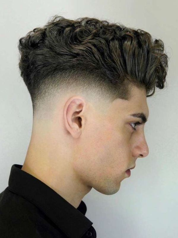 Curly French Crop Mid Fade