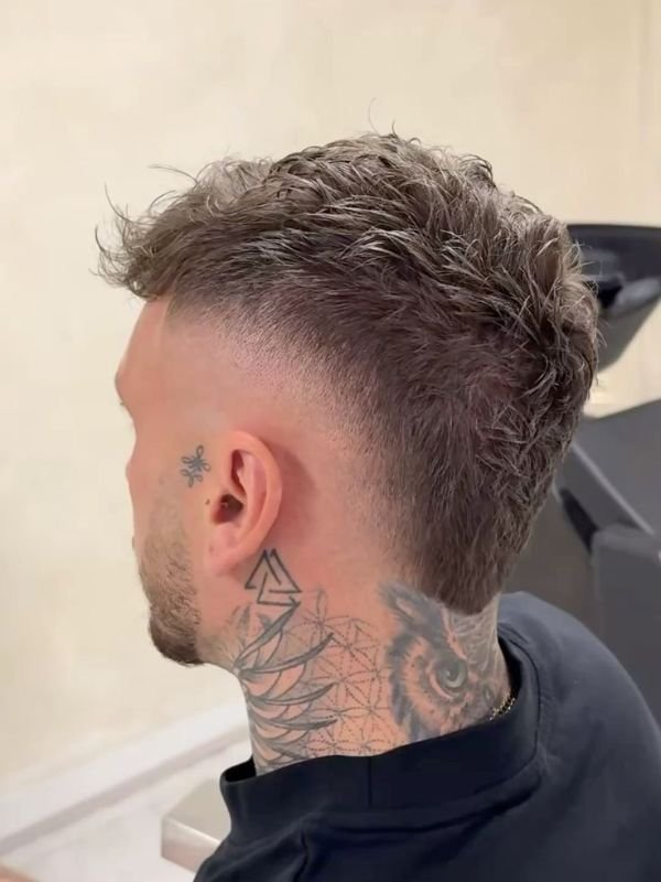 Faux Hawk Buzz Cut with Burst Fade