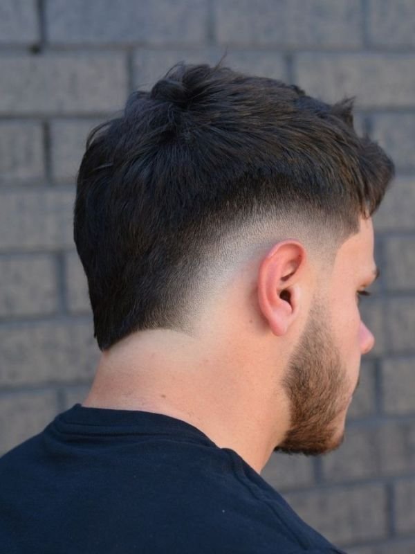 French Crop Burst Fade Mullet