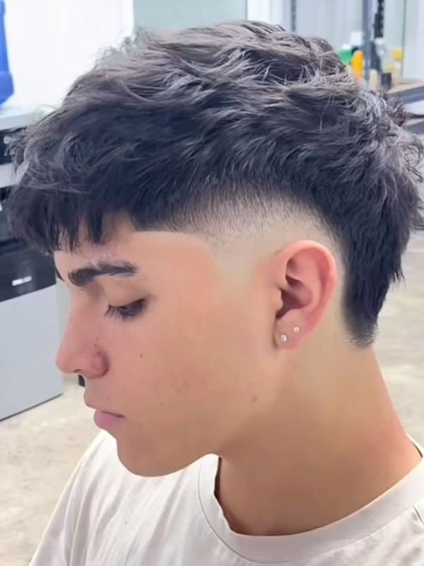 French Crop Buzz Cut with Burst Fade