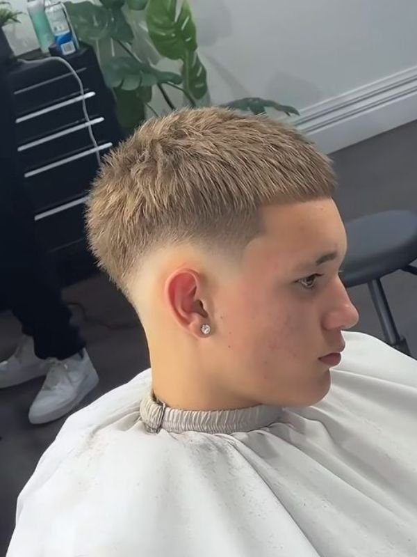 French Crop Low Taper Blonde