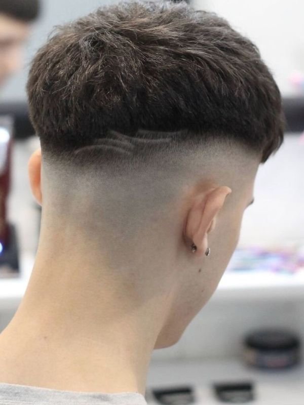 French Crop Mid Fade Back View