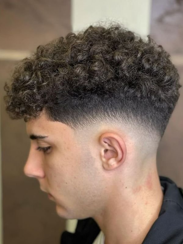  French Crop Mid Fade Curly Hair