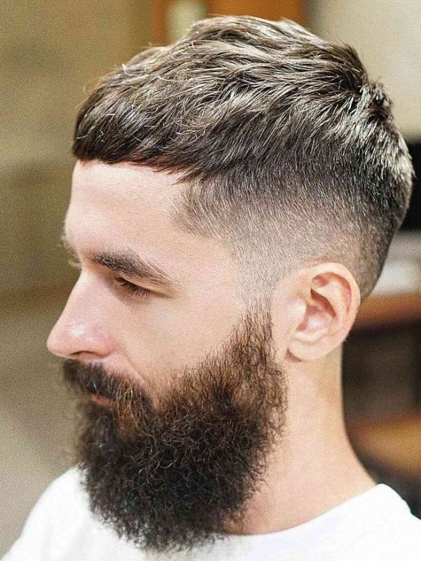 French Crop with a Mid Fade and Beard