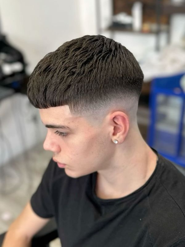 French Crop x Mid Fade Haircut