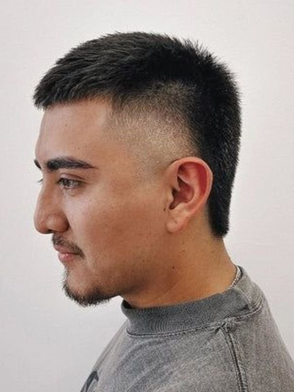 Heavy Top Burst Fade Buzz Cut