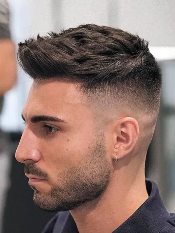High Volume Low Taper Fade Quiff