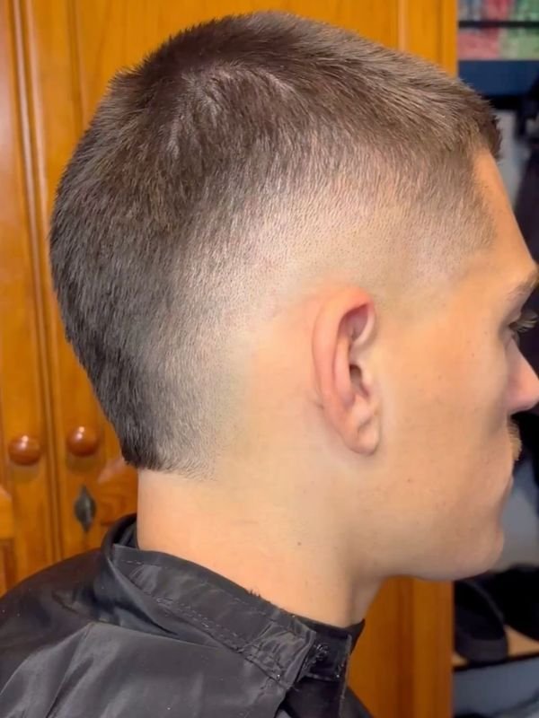 High and Tight Burst Fade Buzz Cut