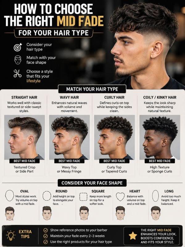 How to Choose the Right Mid Fade for Your Hair Type
